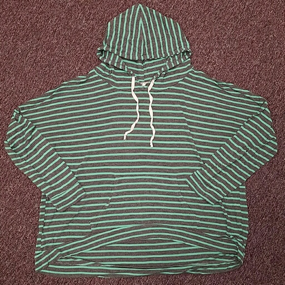 Blu Heart Tops - Hooded 3/4 length shirt